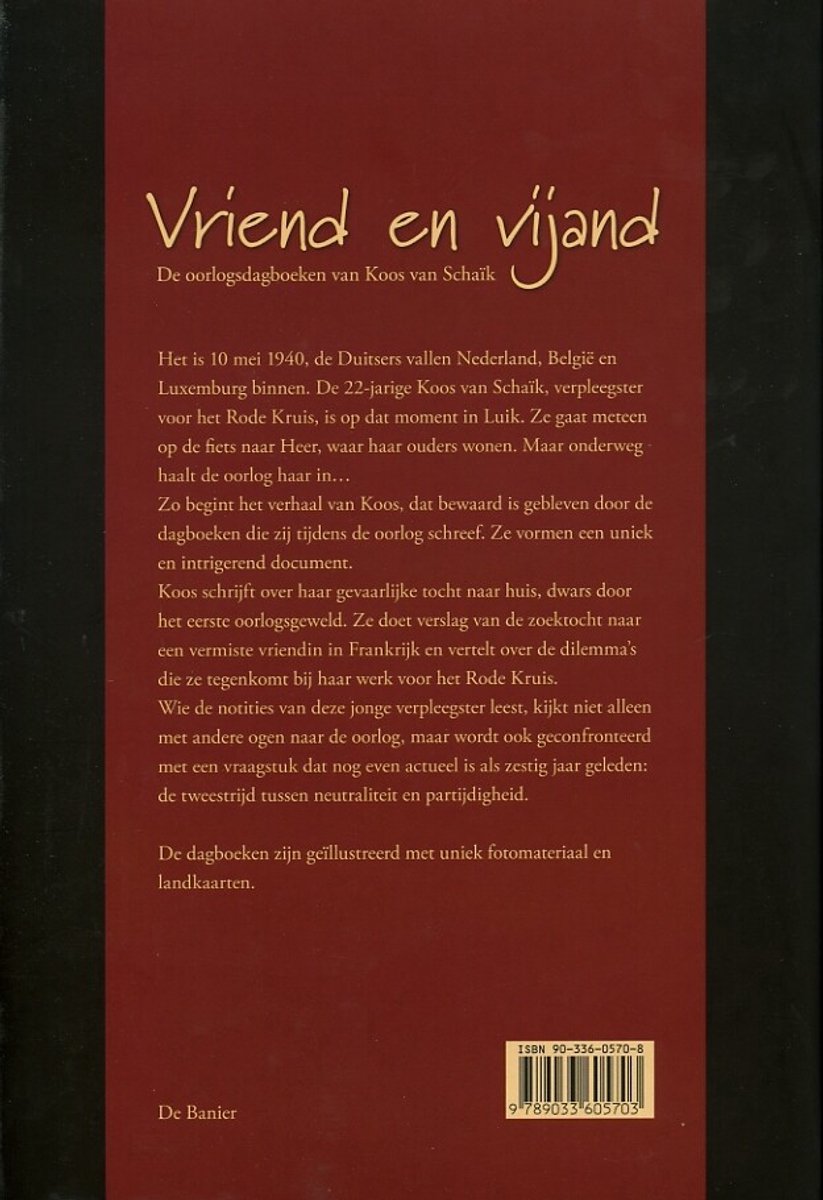 Vriend En Vijand - back cover