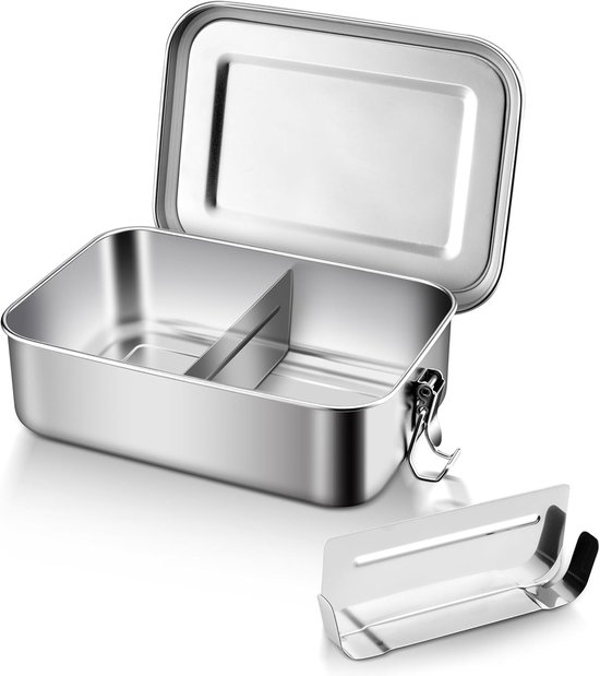 Qwetch - Geïsoleerde lunchbox - Tropical - Voedingsdoos van roestvrij staal - 5 uur warm en 7 uur koud - BPA-vrij, waterdicht en herbruikbaar - lunchbox voor kantoor, picknick, wandelen - 600 ml