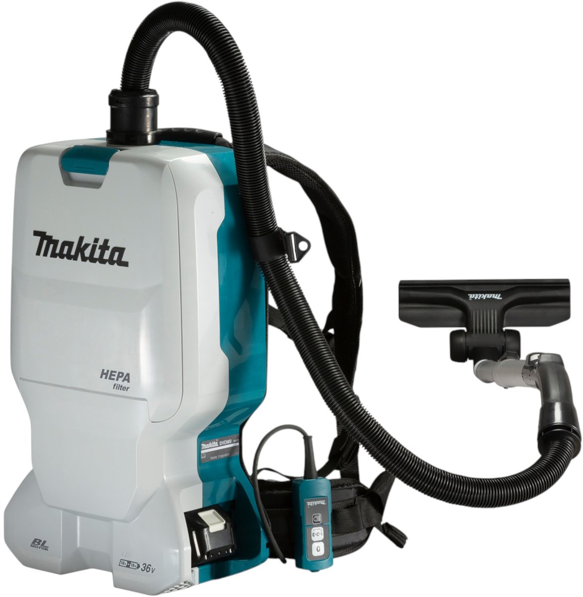 Makita 2 x 18 V Rugstofzuiger voor schoonmaak