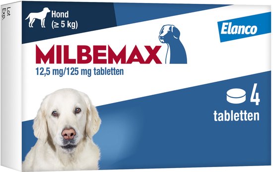 Milbemax Ontworming Tabletten Hond 5 - 25 kg 2 x 2 tabletten