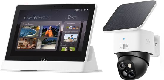 Foto: Eufy e10 smart display slimme home hub eufy security s340 solocamera bundelvoordeel