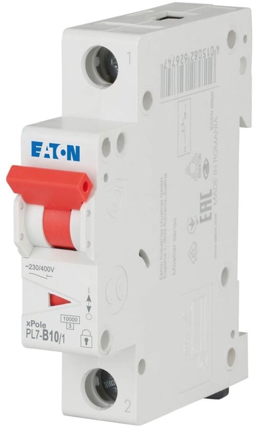 Disjoncteur Eaton unipolaire 10 A - PL7-B10/1 - Type B