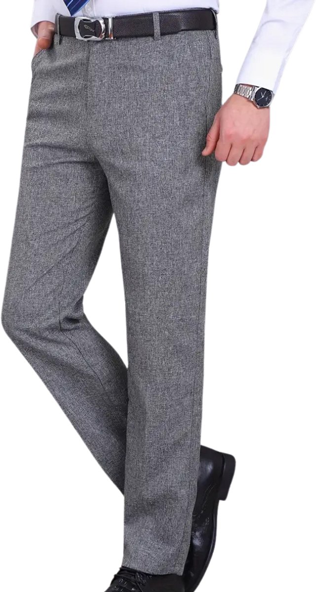 Bovista Linnen Broek Heren Zomerbroek Volwassenen Lange Broek Pantalon Strandbroek Zomer Ibiza Stijl 2 Grijs