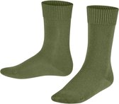FALKE Comfort Wool eenkleurig wol sokken kinderen groen - maat 39-42