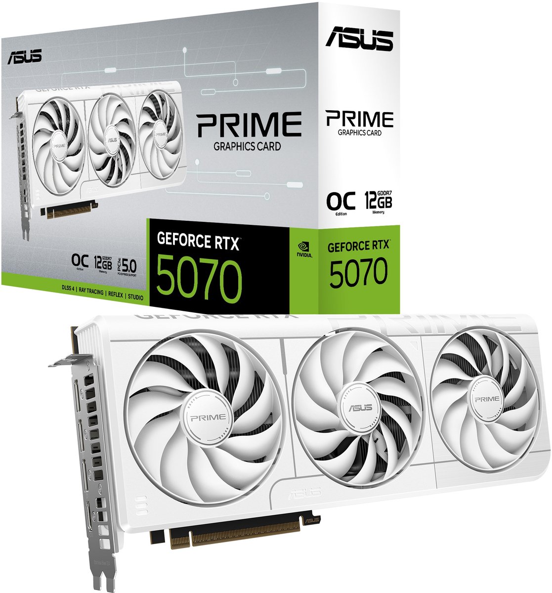 ASUS PRIME GeForce RTX 5070 OC White grafische kaart