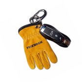 FEISHDEK Leren Sleutelhanger – Auto & Motorfiets Sleutelhanger voor Mannen – Handgemaakt van Schapenvacht, Handschoenen Vorm