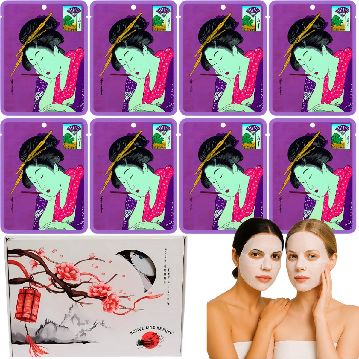 Goedkoopste MITOMO® Arbutin & Lithospermum Gift Set - 8 Stuks - Giftset Vrouw - Gezichtsmasker - Sheet Mask - Skin Care - Verjaardag Cadeau Vrouw - Gezichtsmaskers Verzorging
