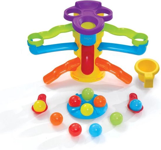 Step2 Busy Ball Watertafel - Met 13 accessoires: katapulten, speelballen en schepbeker - Waterspeelgoed voor kind - Activiteitentafel met ballen & water voor de tuin / buiten - Step2