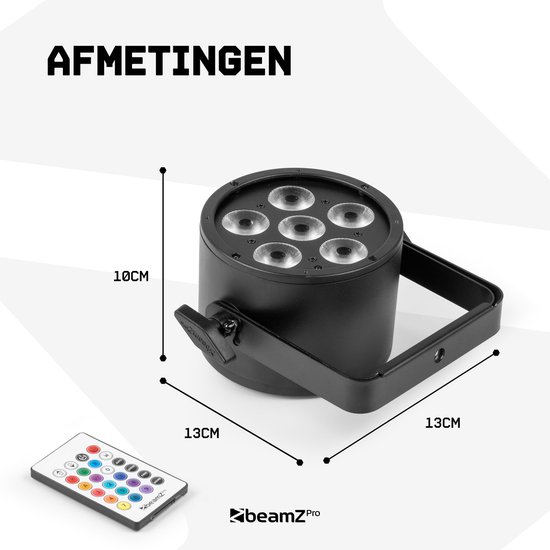 BeamZ Professional BAC324 LED PAR - Pro Par avec LED RGBWA-UV - 6 x 10 W