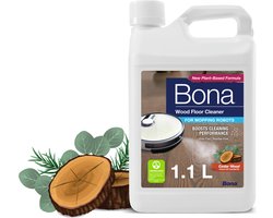 Bona Houten Vloerreiniger voor Robotstofzuiger met Dweilfunctie - Vloerreiniger Robotstofzuiger - Reinigingsmiddel - Sneldrogend en Streeploos - 1,1L