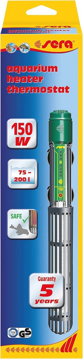Regelverwarming 150 W - Schokbestendig Kwartsglas met Veiligheidsbescherming voor Aquariums