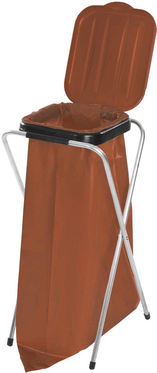 GSG24 Standaard Serie - Vuilniszak Houder - 120L - Bruin - Binnengebruik