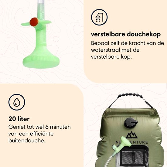 LIBERRWAY Douche de Camping, Douche de Camping Extérieure avec Batterie Recharge
