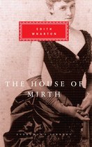 Boekomslag van 'The House of Mirth' van Edith Wharton, met een sepiafoto van een vrouw in een zwarte jurk.
