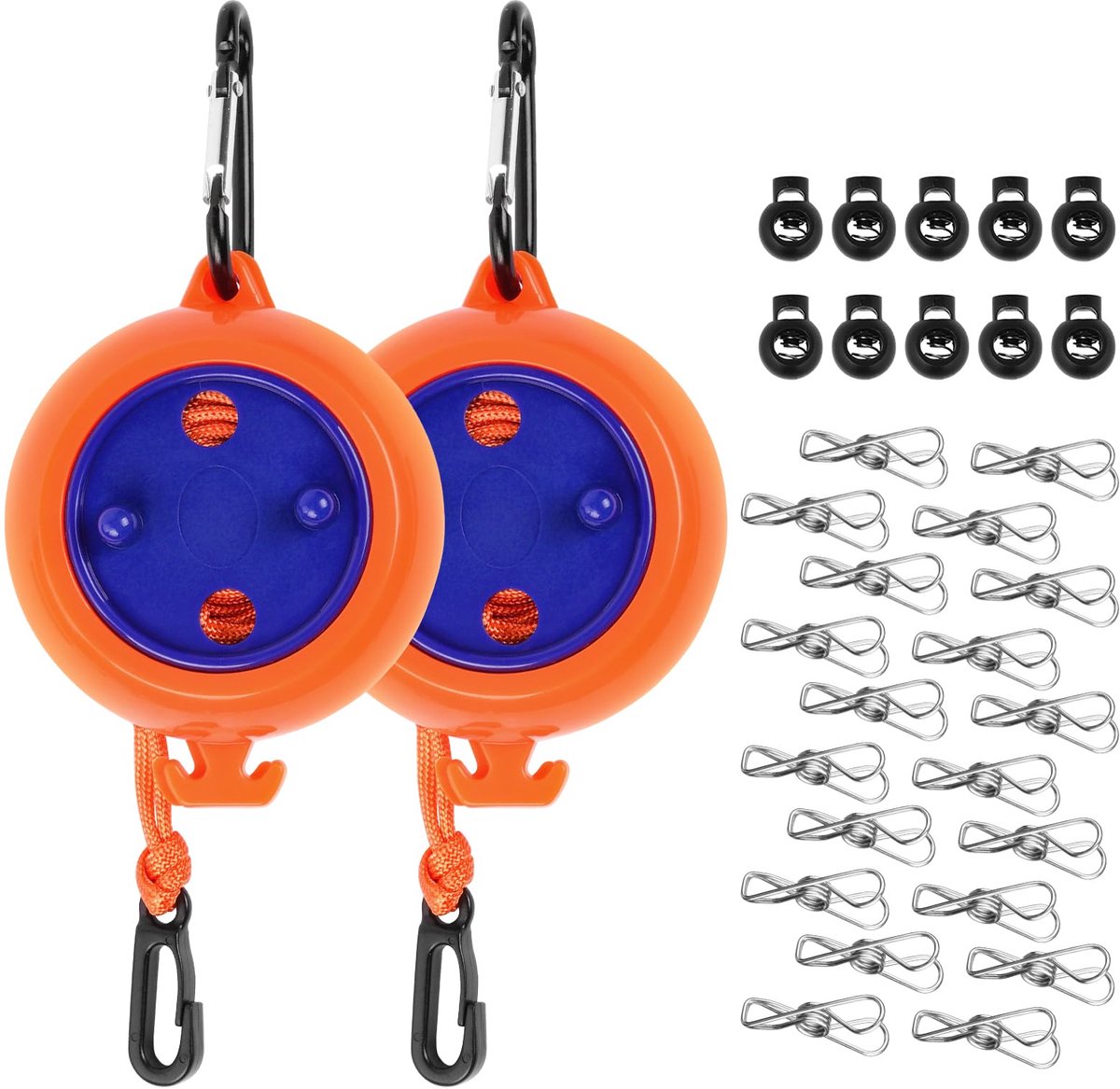 Ibenzoa® Uitbreidbare Waslijnset voor Binnen en Buiten, Ideaal voor Reizen en Kamperen, Inclusief Accessoires