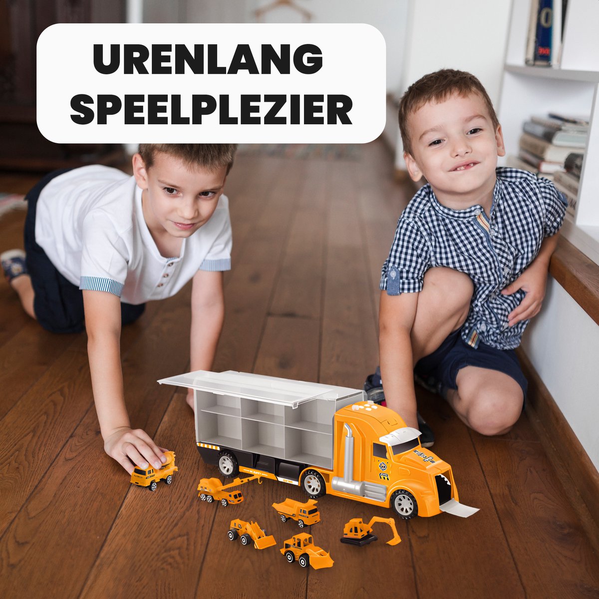 Speelgoed Truck Constructie - Met 6 extra auto’s - Speelgoed Autos Jongens - Auto Speelgoed - Speelgoed 2 Jaar - Speelgoed 3 Jaar - Speelgoed 4 Jaar - Jongens Speelgoed — afbeelding 6