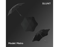 BLUNT Metro - Paraplu - Opvouwbaar - Windbestendig tot 115 km/u - Inktzwart