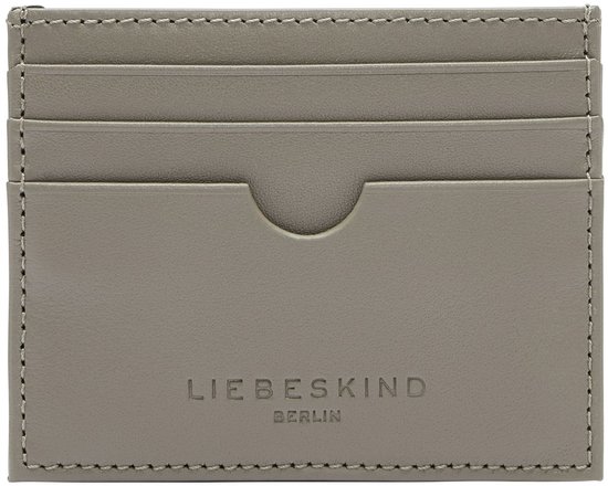 LIEBESKIND BERLIN Cuir Étui pour carte de crédit Soft Nappa Card Holder Neutral Gray Taupe