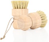 Ibenzoa® Milieuvriendelijke Reinigingsborstels Set van Twee voor Keuken en Badkamer Taken