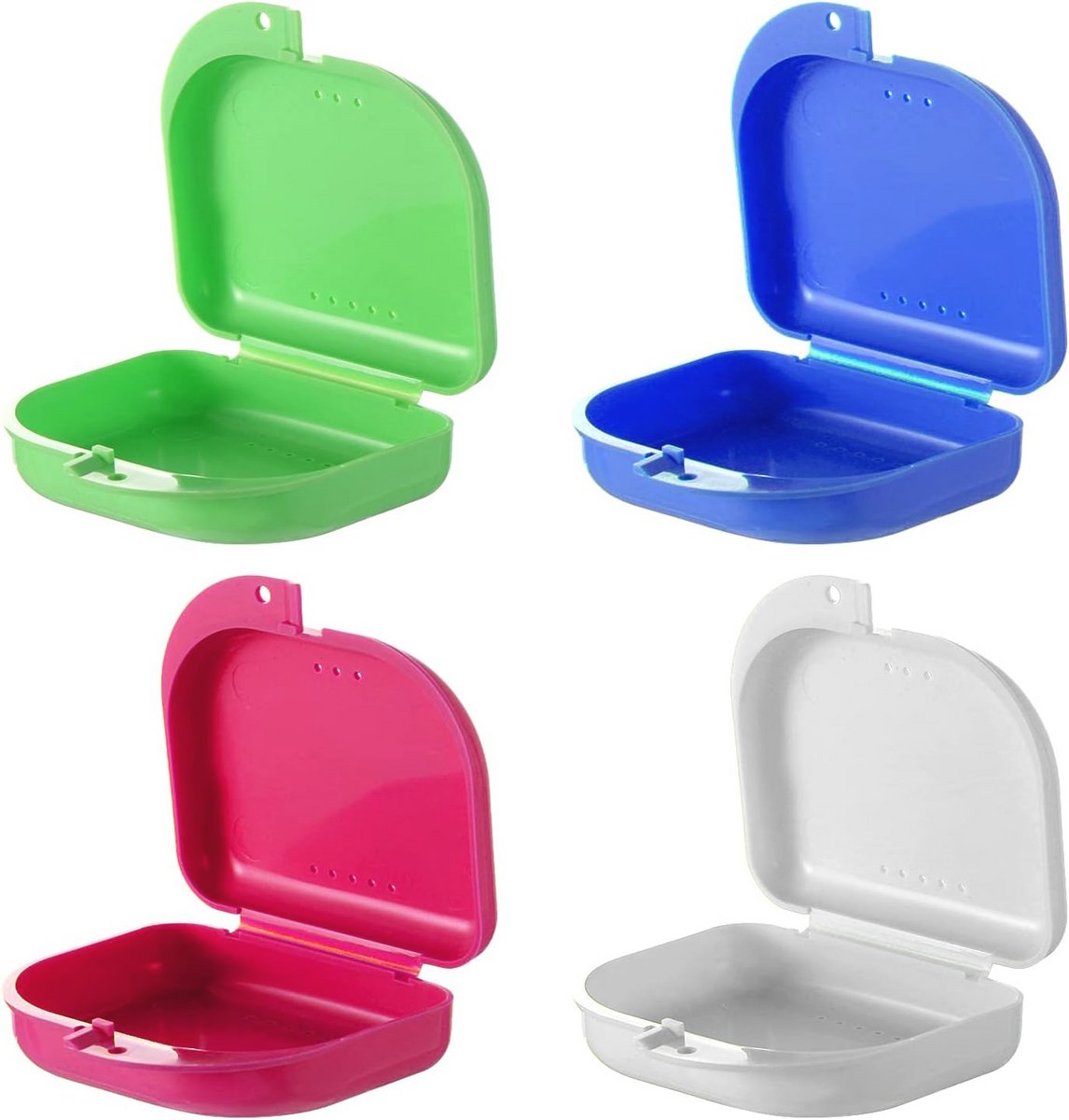 Draagbare Opbergdoos voor Orthodontische Beugels - 4 Stuks in Diverse Kleuren