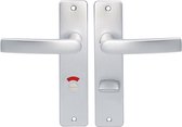 Slotman Solutions Deurklink WC – Zilver – Deurbeslag met Toiletsluiting – WC63/8 – Aluminium – 180x41 mm