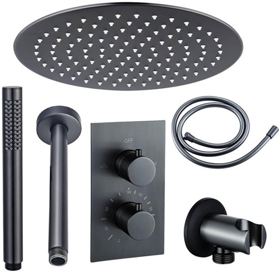 Blaufoss Dreambox Round thermostatische inbouw regendoucheset met ronde