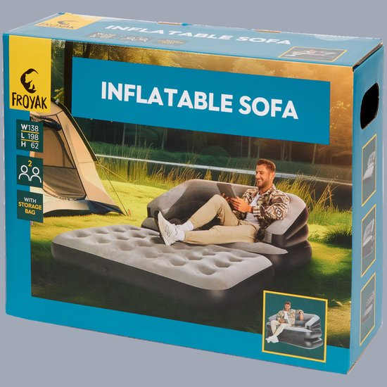 Froyak Opblaasbare 5-in-1 Loungebank