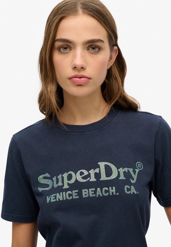 Superdry Venue Metallic Relaxed Shirt Dames - Maat 12