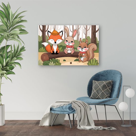 Betoverende bosdieren in herfst van Heather Kilgour als poster, canvas print en meer