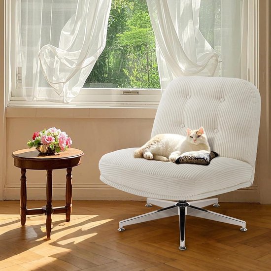 FurnitureR Tiener, taak zonder armleuningen, in hoogte verstelbaar, elegante studeerstoel voor thuis en kantoor, metaal, Morandi-roze, 44 x 40 x 74-87 cm