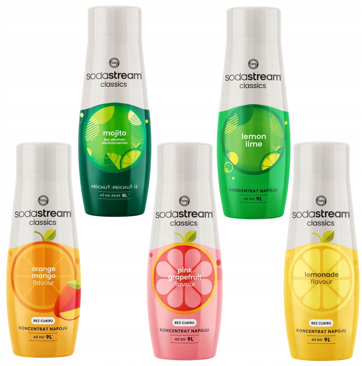 SodaStream - Limonadesiropen - Orange-Mango - Mojito - Grapefruit - Lemon Lime - Lemonade
