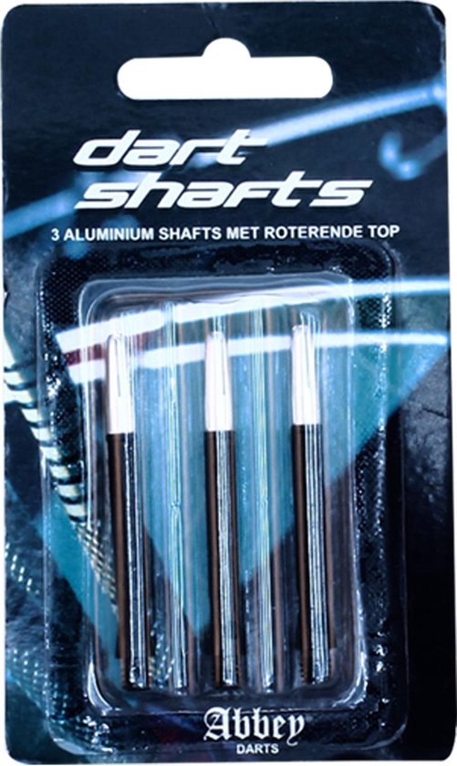 Thumbnail van een extra afbeelding van het spel Abbey Darts Shafts Aluminium - Roterende Top - Zwart