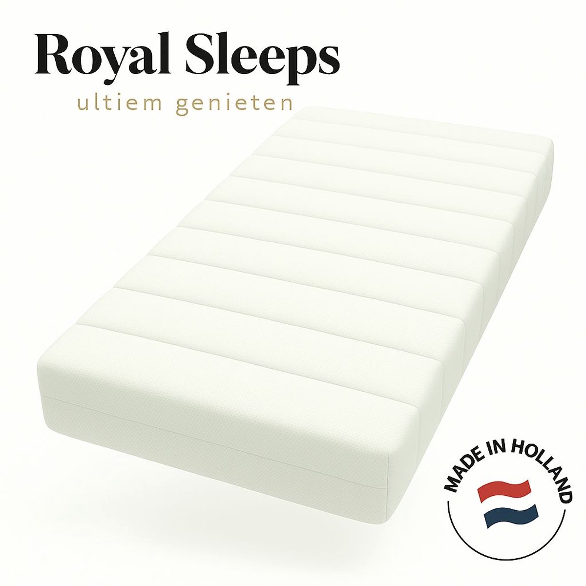 Royal Sleeps® Koudschuim Matras – 140x200 cm – 14 cm Dikte – Optimale Ventilatie & Ergonomische Ondersteuning– Hotel kwaliteit -Gratis Retourneren