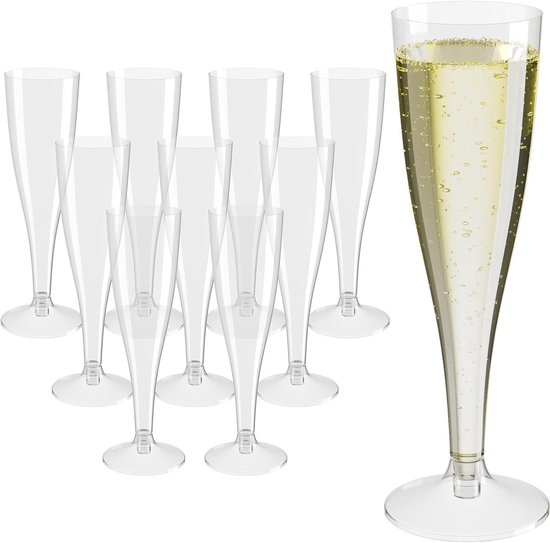 Herbruikbaar Champagneglazen/flutes 150ml PS (6 stuks