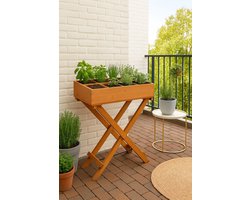 Kweektafel op poten - Verhoogde Kruidentafel - Hout- Plantenbak- Moestuin - Balkon -Tuin-H 75 cm
