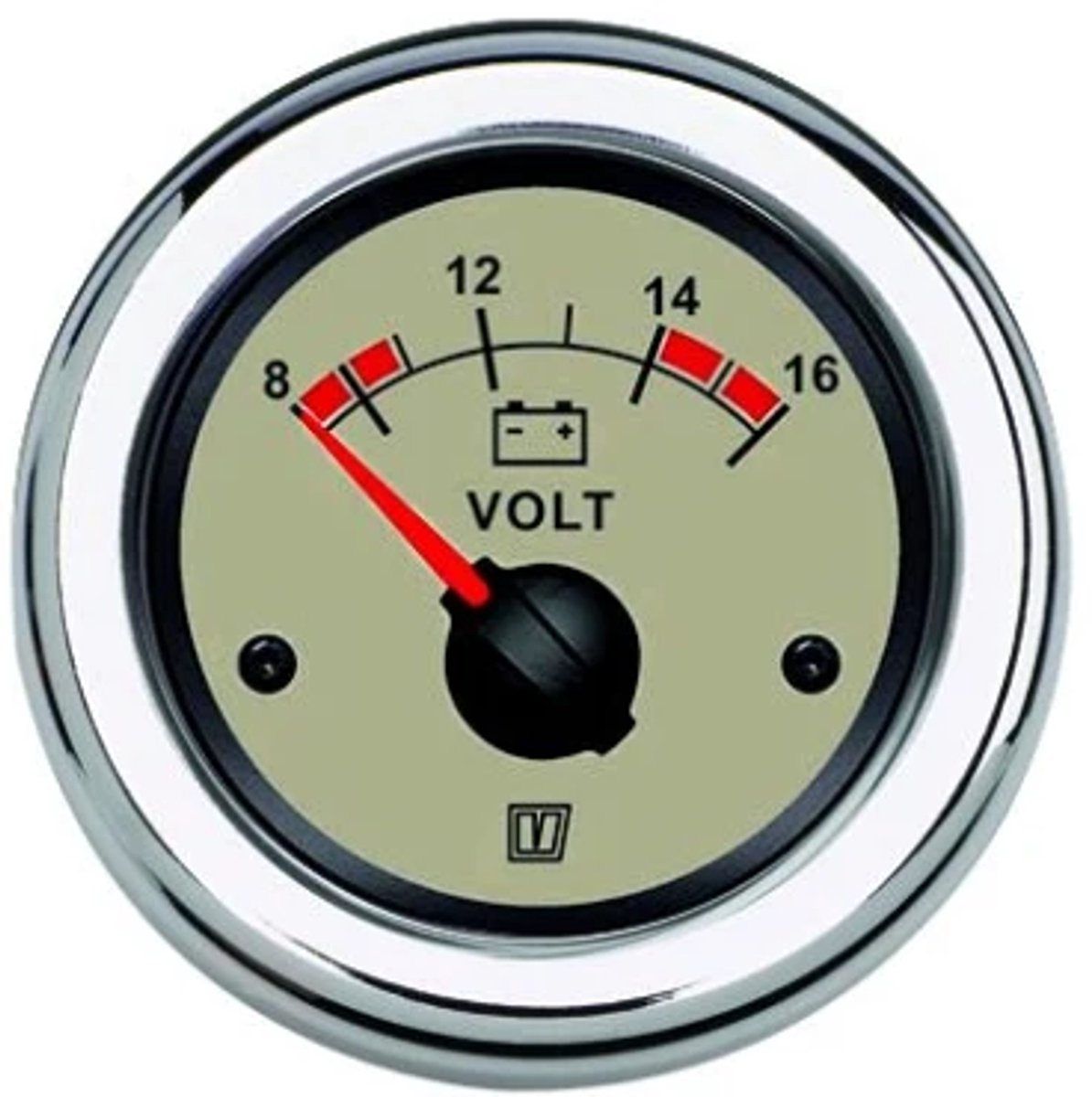 VETUS VLT12N beige Voltmeter 12V