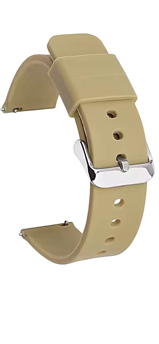 silicone-horlogeband-horlogebandje-18mm-beige -soepel-stevig-soft-18 mm-siliconen