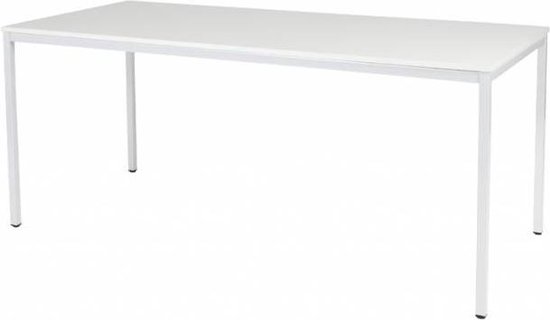 Foto: Bureautafel domino basic 180x80 wit wit frame