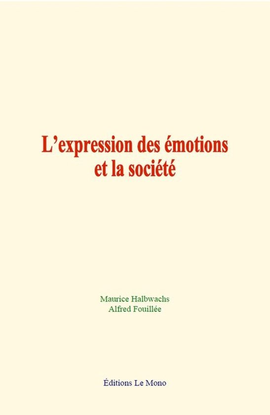 L’expression des émotions et la société - cover