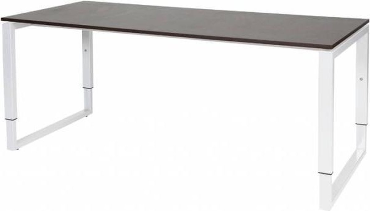 Verstelbaar Bureau - Domino Plus 180x80 logan - wit frame