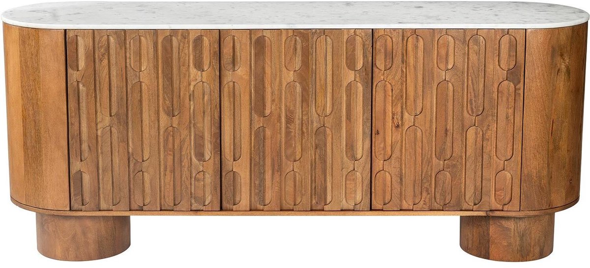 Goossens Dressoir Arvid, 3 Deuren - Hout Bruin