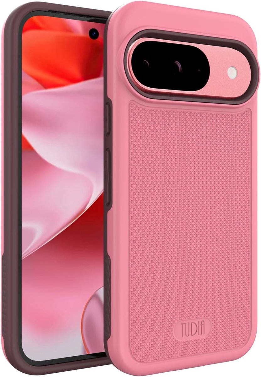 Zandarix Geschikt voor Google Pixel 9/9 Pro - Militaire kwaliteit - Dubbellaags - Schokbestendig - Back Cover Hoesje - Roze
