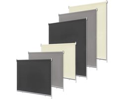 NAIZY Verticaal Zonnescherm, Rolgordijn voor Buiten, Balkonrolgordijn, Verduisteringsrolgordijn, Niet Boren, Met UV-bescherming en Reflecter