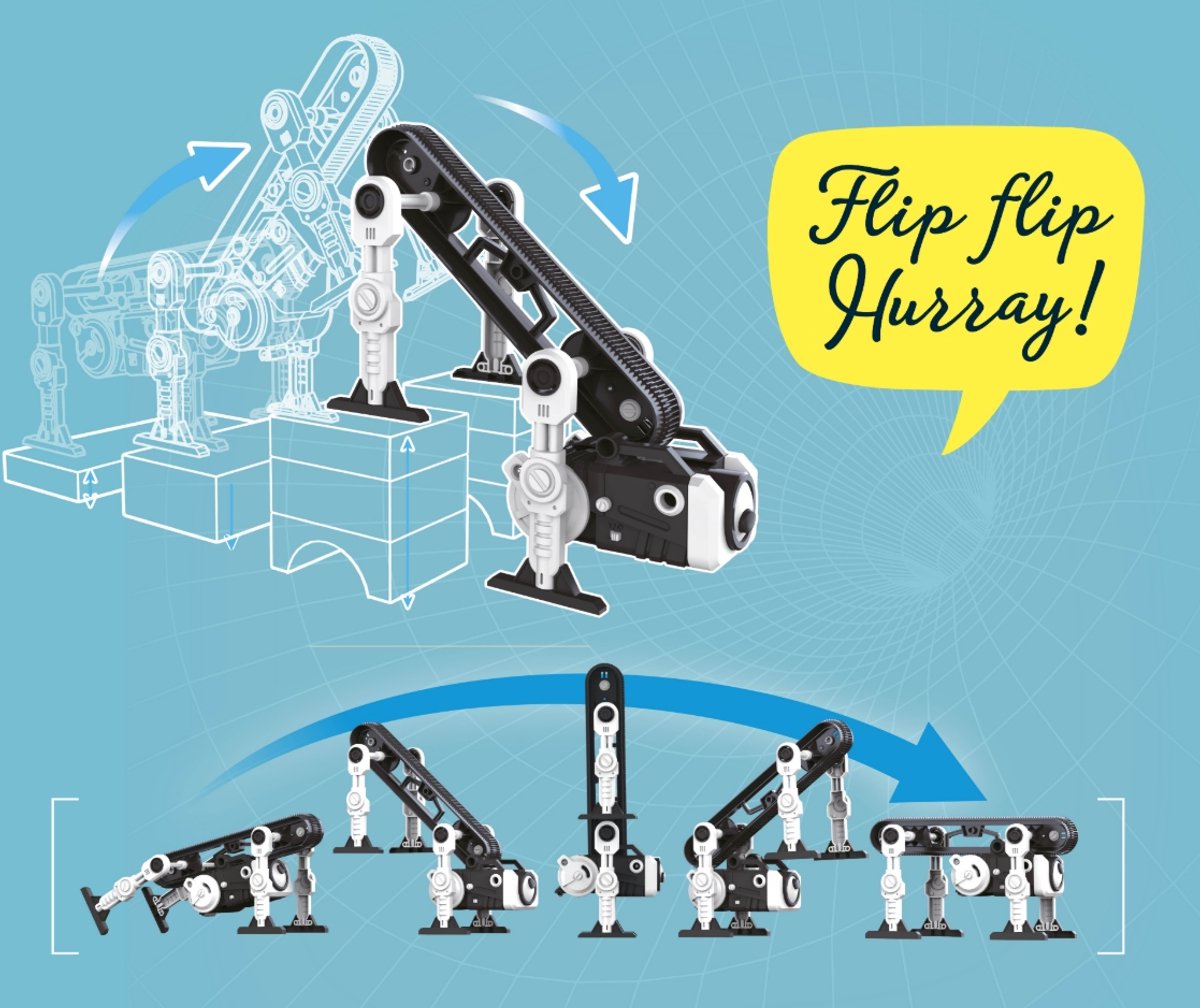 KOSMOS Flip Monster - Experimenteerset - Bouw Je Eigen Klimrobot - Unieke Flip-Aandrijving - Beklimt Trappen en Hindernissen - Robotica en Techniek - STEM Speelgoed - Vanaf 8 Jaar — afbeelding 8