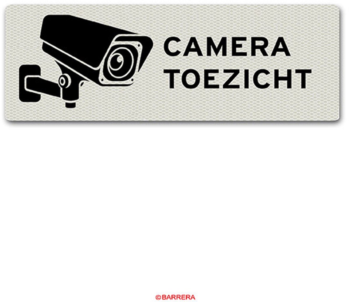 Cameratoezicht bord - camerabewaking bord - aluminium - klasse 3 reflectie - DOR - 60 x 20 cm - topkwaliteit