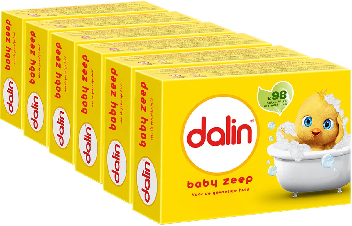 Dalin Babyzeep 6 x 100g Klassieke Milde Zeep voor de Gevoelige Babyhuid