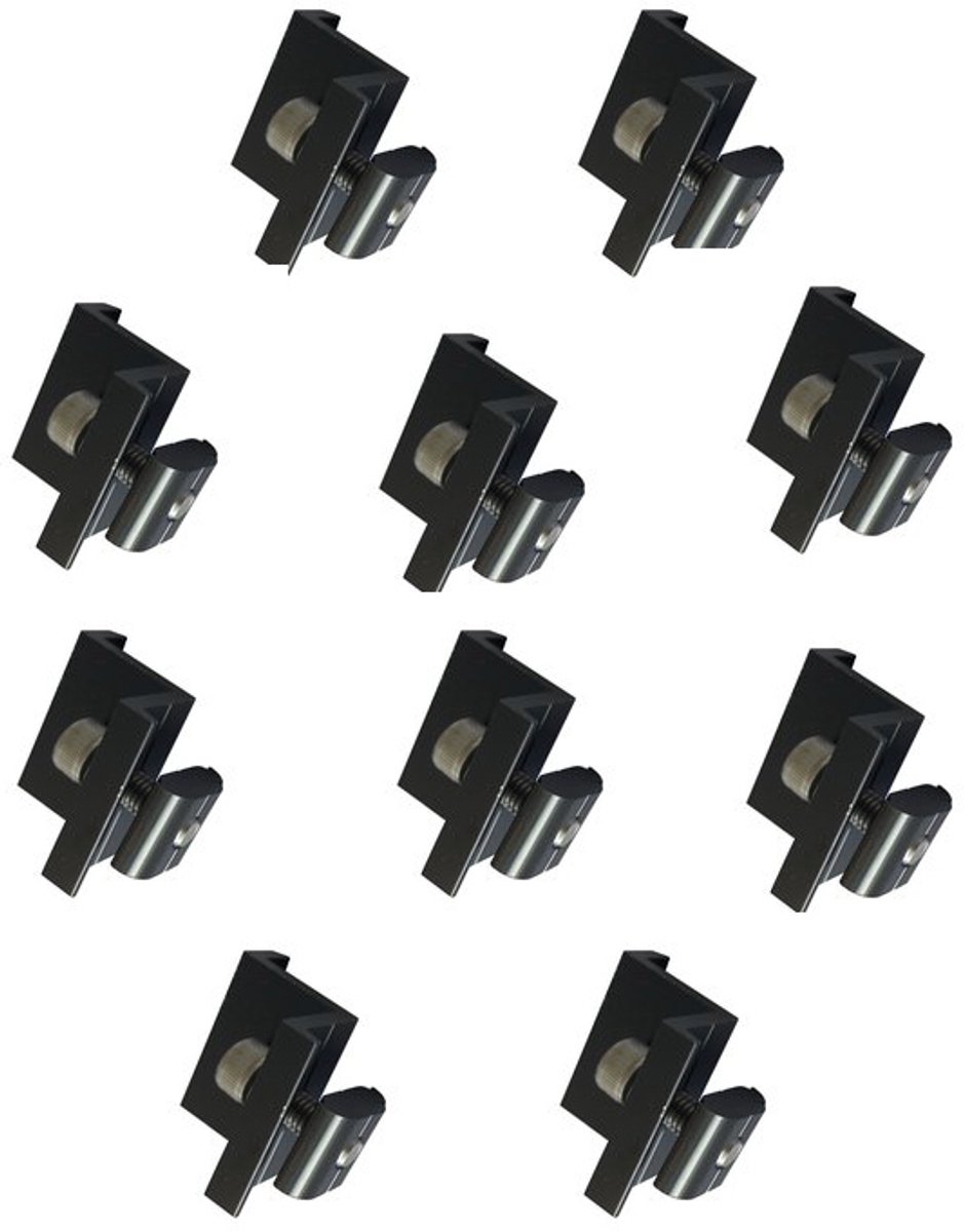 Solar panel eindeklem-zonnepaneel einde clamp-zwart-zonnepanelen einde haak-eindklem zonnepaneel 35mm-10 stuks-Eindklem voor zonnepanelen-RVS-solar end clamp