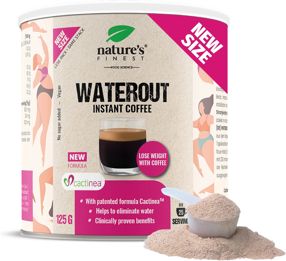 Goedkoopste Nature's Finest Waterout Coffee - waterafdrijvend - natuurlijke detoxkuur - cactinea koffie - vermindert vochtretentie - beschermt cellen - boost energie - zonder toegevoegde suikers