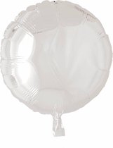 Helium ballon rond wit | 45cm