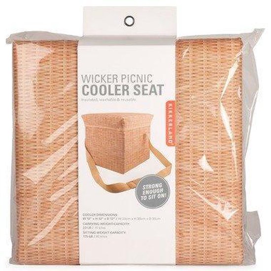 Kikkerland Wicker Picnick Cooler Bag & Chair